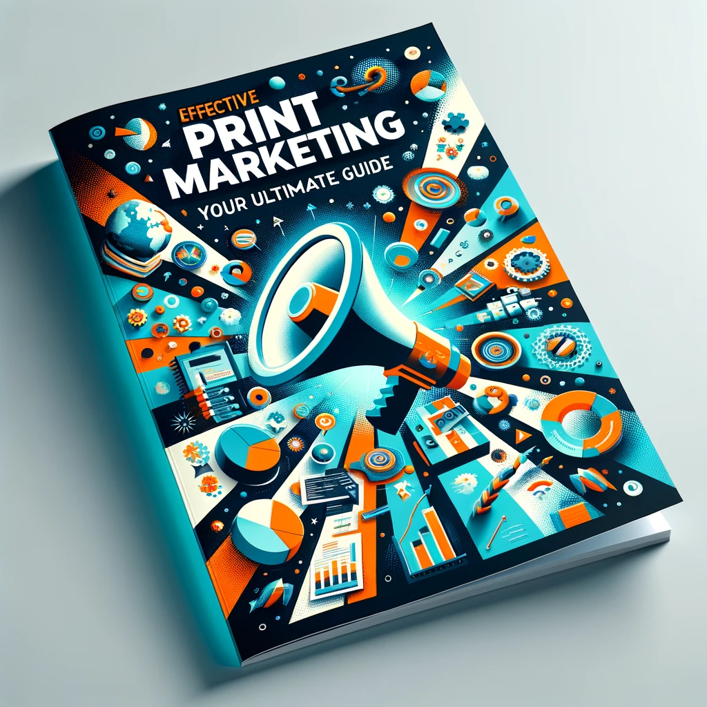 A visually engaging cover of a marketing booklet, capturing the essence of effective print marketing strategies.